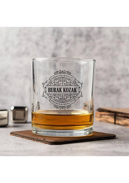 Kişiye Özel Derin Işlemeli Desen Işlemeli Kristal Viski Bardağı