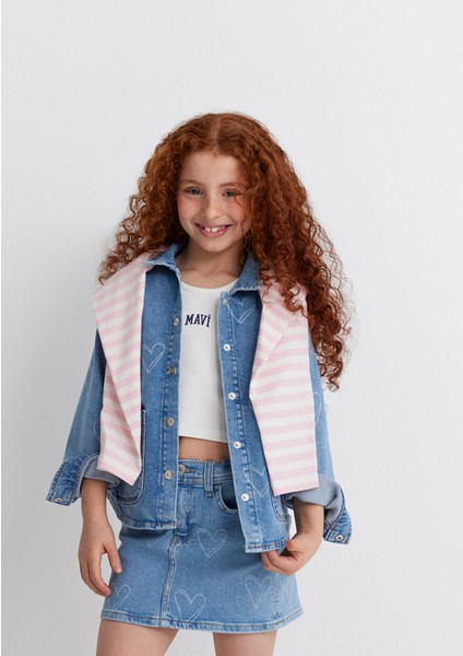 Lulu Açık Mavi Jean Gömlek 7210002-89486