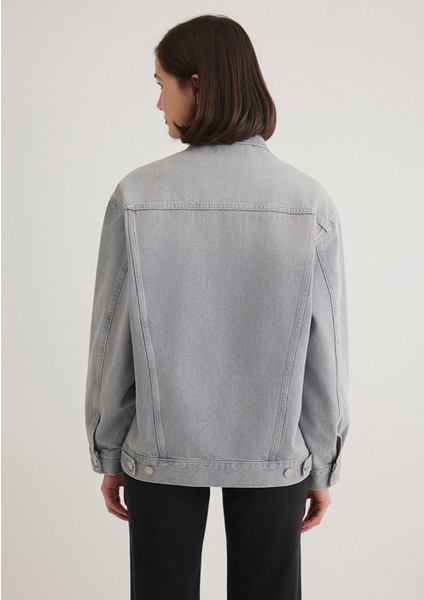 Luna 90LAR Açık Gri Jean Ceket 1110177-89166 fırsatları
