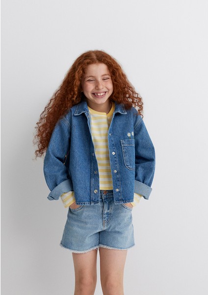 Lida 90s Mavi Jean Gömlek 7211401-89490