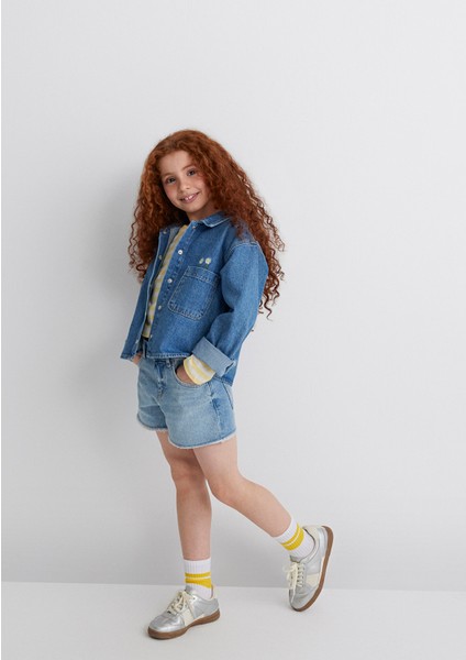 Lida 90s Mavi Jean Gömlek 7211401-89490