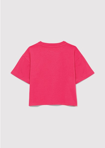 Jeans Baskılı Pembe Tişört 7610286-71111