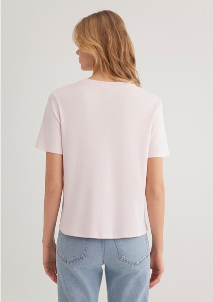 Pembe Basic Tişört 1612916-89200