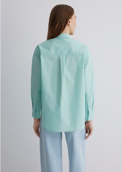 Yeşil Poplin Gömlek 1210103-71449
