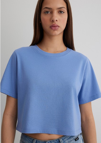 Mavi Crop Basic Tişört 1613072-70854