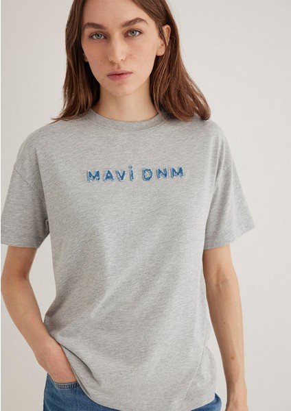 Mavi Baskılı Gri Tişört 1613146-83096 modelleri