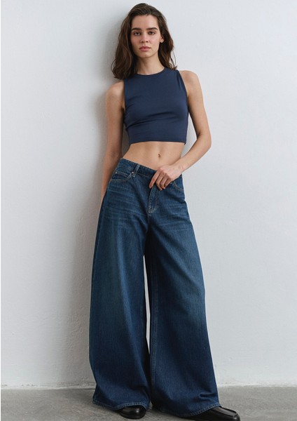 Mimi Iconic Koyu Mavi Jean Pantolon 1012615-90363 indirimleri