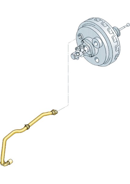 Vw Caravelle T5 2004-2010 2.5tdi Axd Fren Vakum Borusu 7H1611931N modelleri
