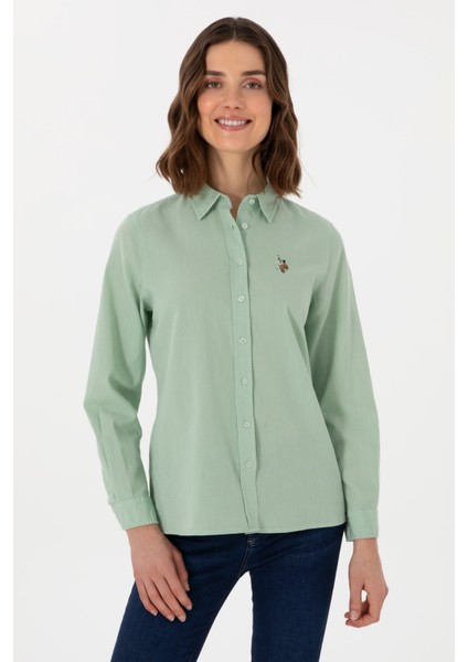 Kadın Su Yeşili Gömlek Basic 50298098-VR048