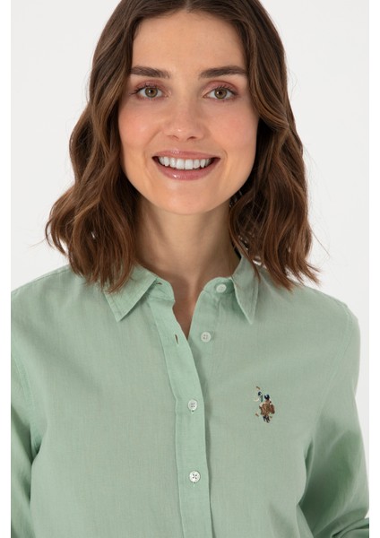 Kadın Su Yeşili Gömlek Basic 50298098-VR048 fiyatları