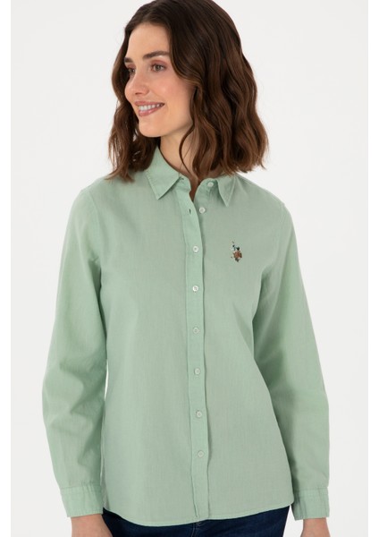 Kadın Su Yeşili Gömlek Basic 50298098-VR048 modelleri