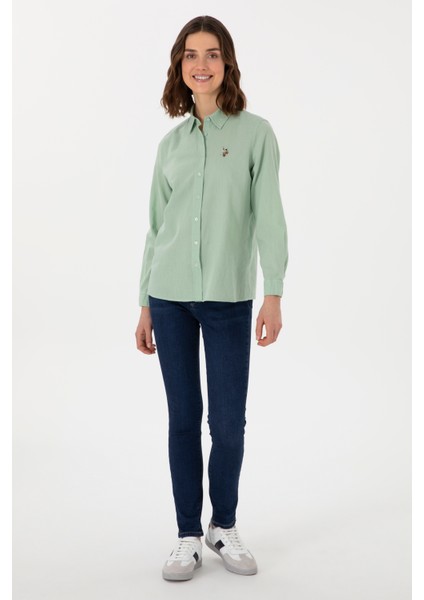 Kadın Su Yeşili Gömlek Basic 50298098-VR048 fırsatları