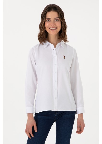 Kadın Beyaz Gömlek Basic 50298103-VR013