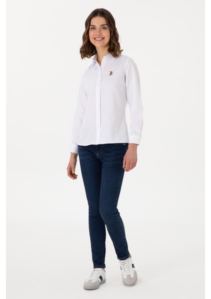 Kadın Beyaz Gömlek Basic 50298103-VR013 fırsatları