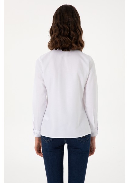 Kadın Beyaz Gömlek Basic 50298103-VR013 indirimleri