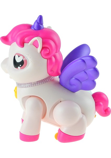 Oyuncak Unicorn Işıklı Sesli Boynuzlu At Pilli Hareketli 20 cm