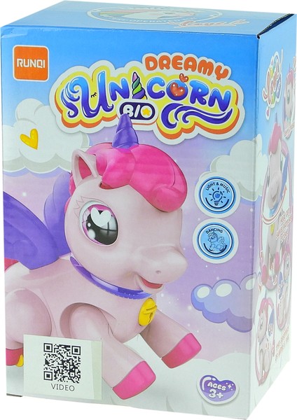 Oyuncak Unicorn Işıklı Sesli Boynuzlu At Pilli Hareketli 20 cm