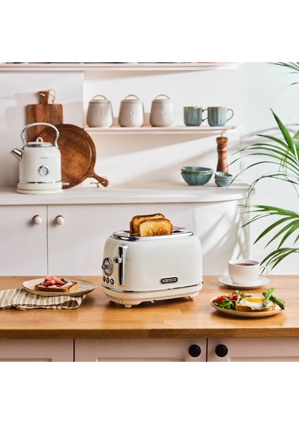 Vintage Craft 2 Dilim Kapasiteli Ekmek Kızartma Makinesi Cream
