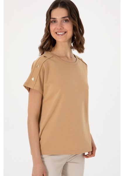 Kadın Camel Tişört 50300737-VR015 modelleri