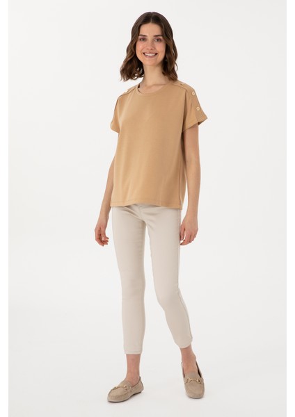 Kadın Camel Tişört 50300737-VR015 fırsatları