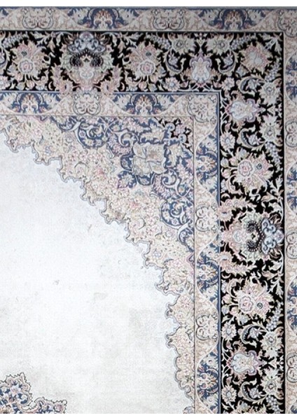 Ferimah 39857B Krem Yumuşak Dokulu Sık Dokuma Üst Kalite Vintage Ipek Bambu Halı modelleri