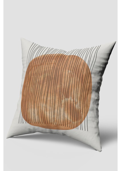 Beyaz Siyah Çizgili Bohem Kırlent Kılıfı