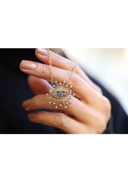 Zirkon Taşlı Göz Kolye fiyatları