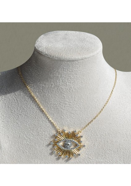 Zirkon Taşlı Göz Kolye modelleri