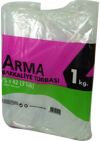 Naylon Torba Arma Şeffaf Bakkaliye Kuruyemiş Şeker Torbası 25 x 42 (3 Lik ) Takribi 140 Adet 1000 gr fiyatları