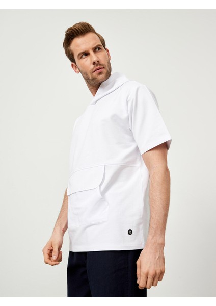 Erkek Beyaz Oversize Pamuklu Sweatshirt modelleri