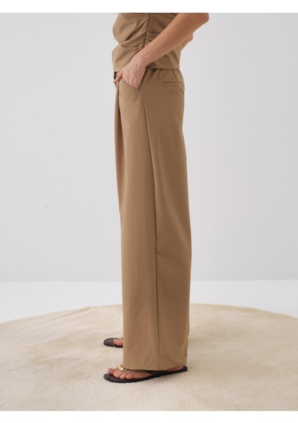 Kadın Camel Oversize Pantolon modelleri