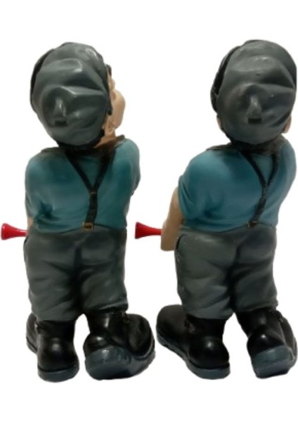 Golf Oynayan Adam Set , El Yapımı Biblo,dekoratif Figür,hediyelik Eşya 18CM