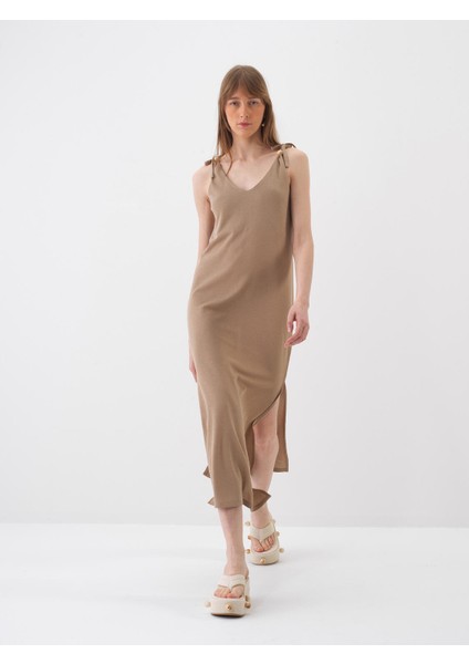 Camel Regular Fit Pamuklu Elbise fiyatları