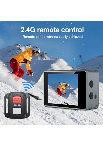 5k Aksiyon Kamerası 4K60FPS Çift IPS Dokunmatik LCD Wifi 170 ° Uzaktan Kumandalı 30M Su Geçirmez 5x Zoom Sarsıntı Önleyici Spor Kamerası fırsatları