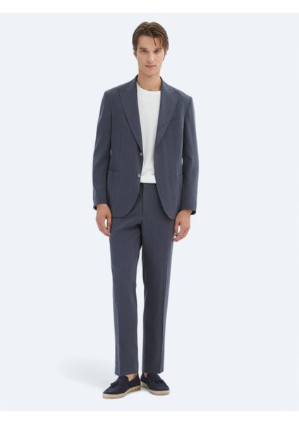 Antrasit Düz Modern Fit Takım Elbise