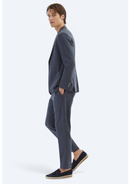 Antrasit Düz Modern Fit Takım Elbise