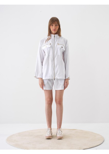 Kadın Beyaz Oversize Ceket