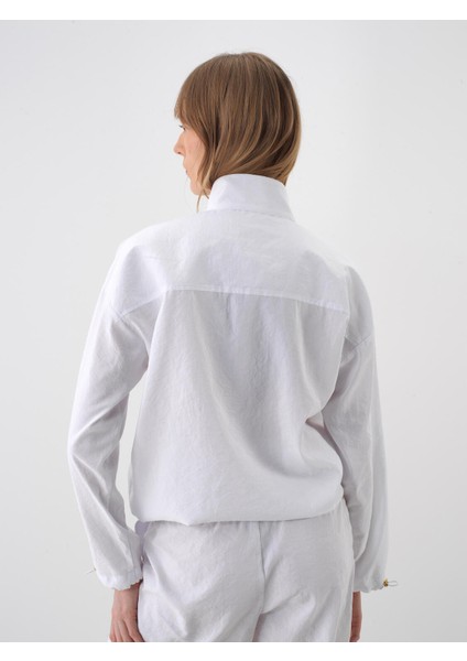 Kadın Beyaz Oversize Ceket