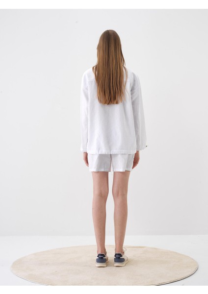 Kadın Beyaz Oversize Ceket
