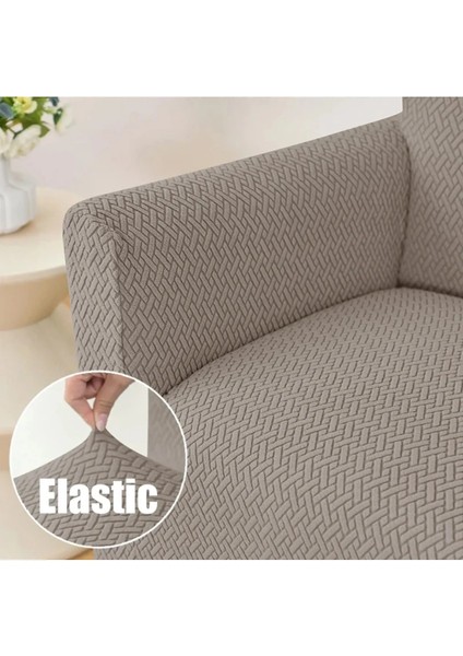 Tuğla Desen Likra Kumaş Koltuk ,kanepe .çekyat Örtüsü Esnekli 3+3+1+1takım Koltuk Için