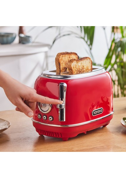 Vintage Craft 2 Dilim Kapasiteli Ekmek Kızartma Makinesi Red fiyatları