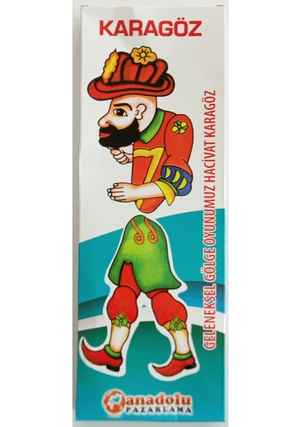 Karton Kutulu Karagöz Hacivat Kukla Seti 25 cm 2 Li Set