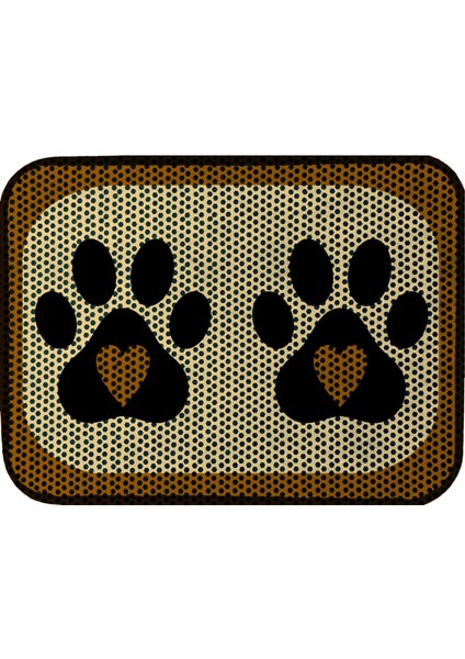 Büyük Boy Elekli Tuvalet Önü Desenli Kedi Kumu Paspası 60 x 80 cm modelleri