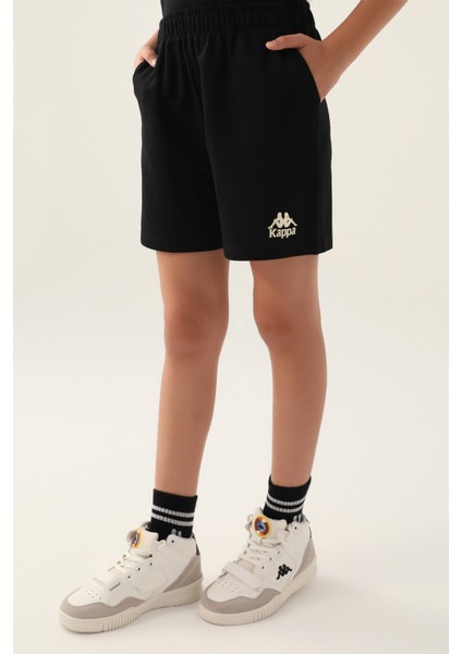 Straıght Siyah Kız Çocuk Şort