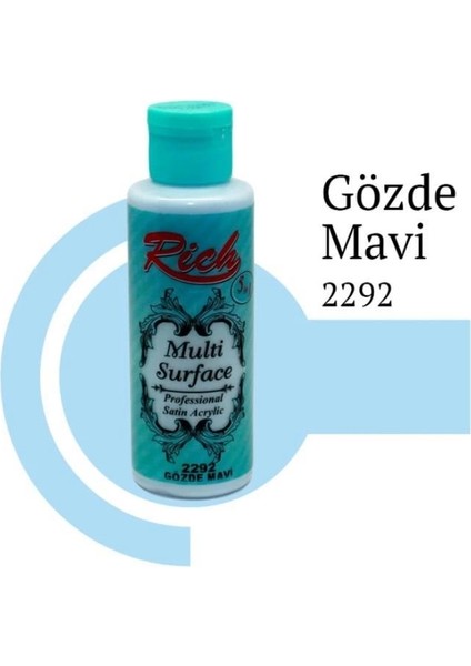 Rich Multi Surface 2292 Gözde Mavi Akrilik Boya 120 cc