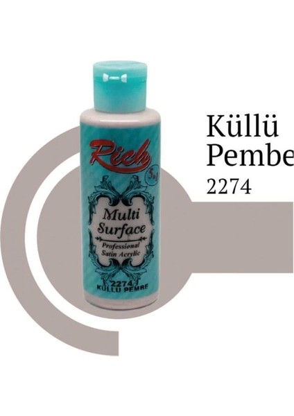 Rich Multi Surface 2274 Küllü Pembe Akrilik Boya 120 cc