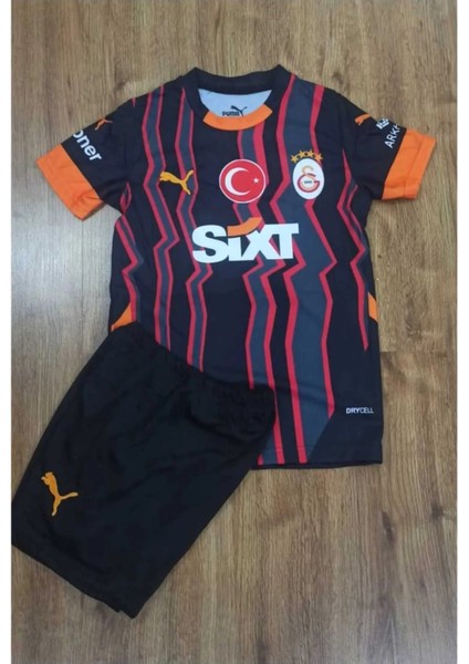 GÂLÂTASARÂY'2024/25-VICTOR' Osimhen' 45 Deplasman Siyah Çocuk Forması 4 Parça
