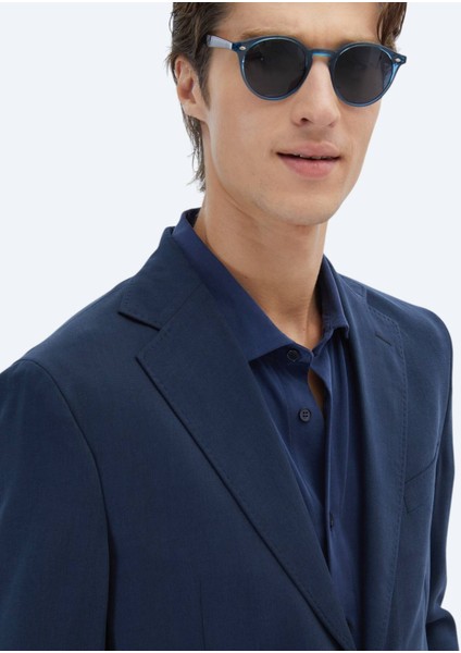 Lacivert Desenli Modern Fit Takım Elbise fırsatları