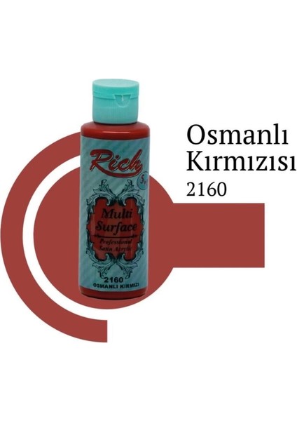 Rich Multi Surface 2160 Osmanlı Kırmızı Akrilik Boya 120 cc