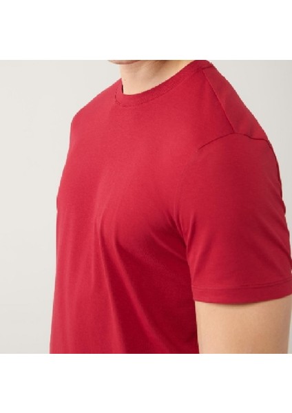 Erkek Slim Fit Bisiklet Yaka Kısa Kol Tişört